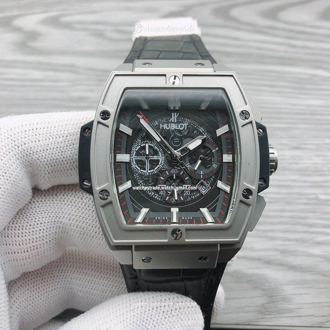 Hublot Spirit Grey Senna On Black Leather Strap Hublot Spirit Grey Senna On Black Leather Strap