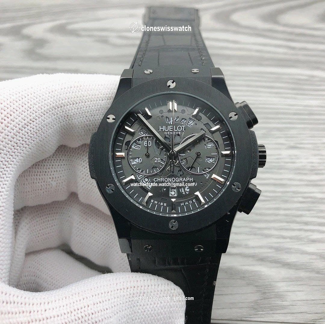 Hublot Chrono Black Hight Versio On Black Rubber Strap Hublot Chrono Black Hight Versio On Black Rubber Strap
