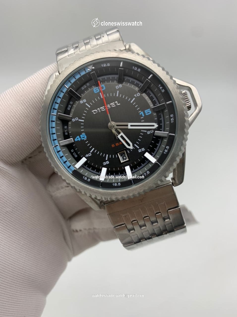 Diesel Black Dial On SS Strap High Version Diesel Black Dial On SS Strap High Version
