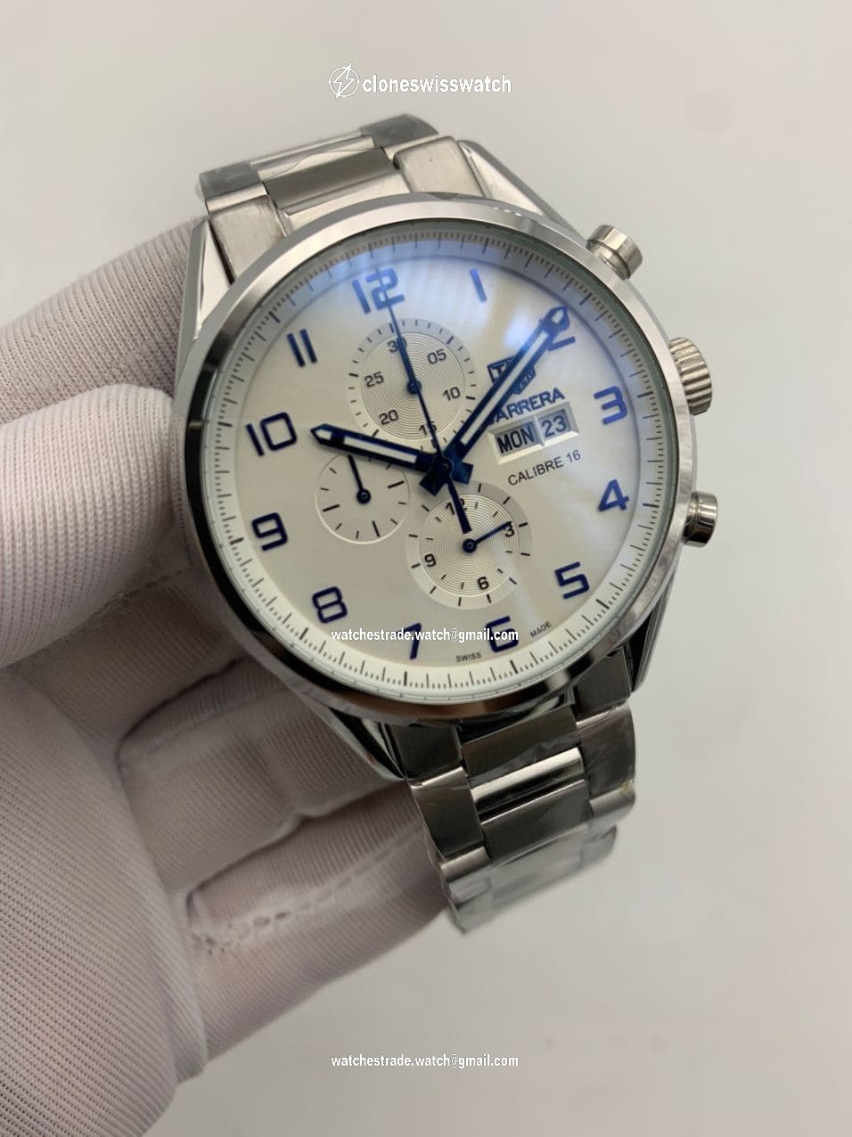 Tag Heuer Carrera White Dial on SS Strap Tag Heuer Carrera White Dial on SS Strap