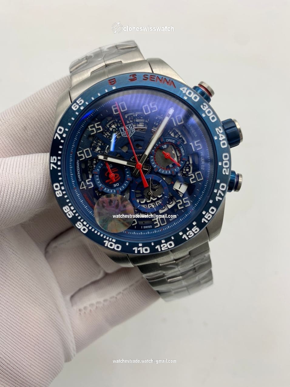 Tag Heuer Senna Blue Dial on SS Strap Tag Heuer Senna Blue Dial on SS Strap