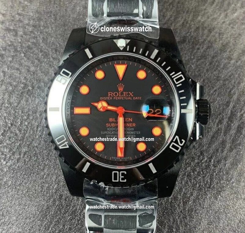 ROLSUB0321 - Blaken Submariner Date Black PVD/SS V6F A2824 ROLSUB0321 - Blaken Submariner Date Black PVD/SS V6F A2824
