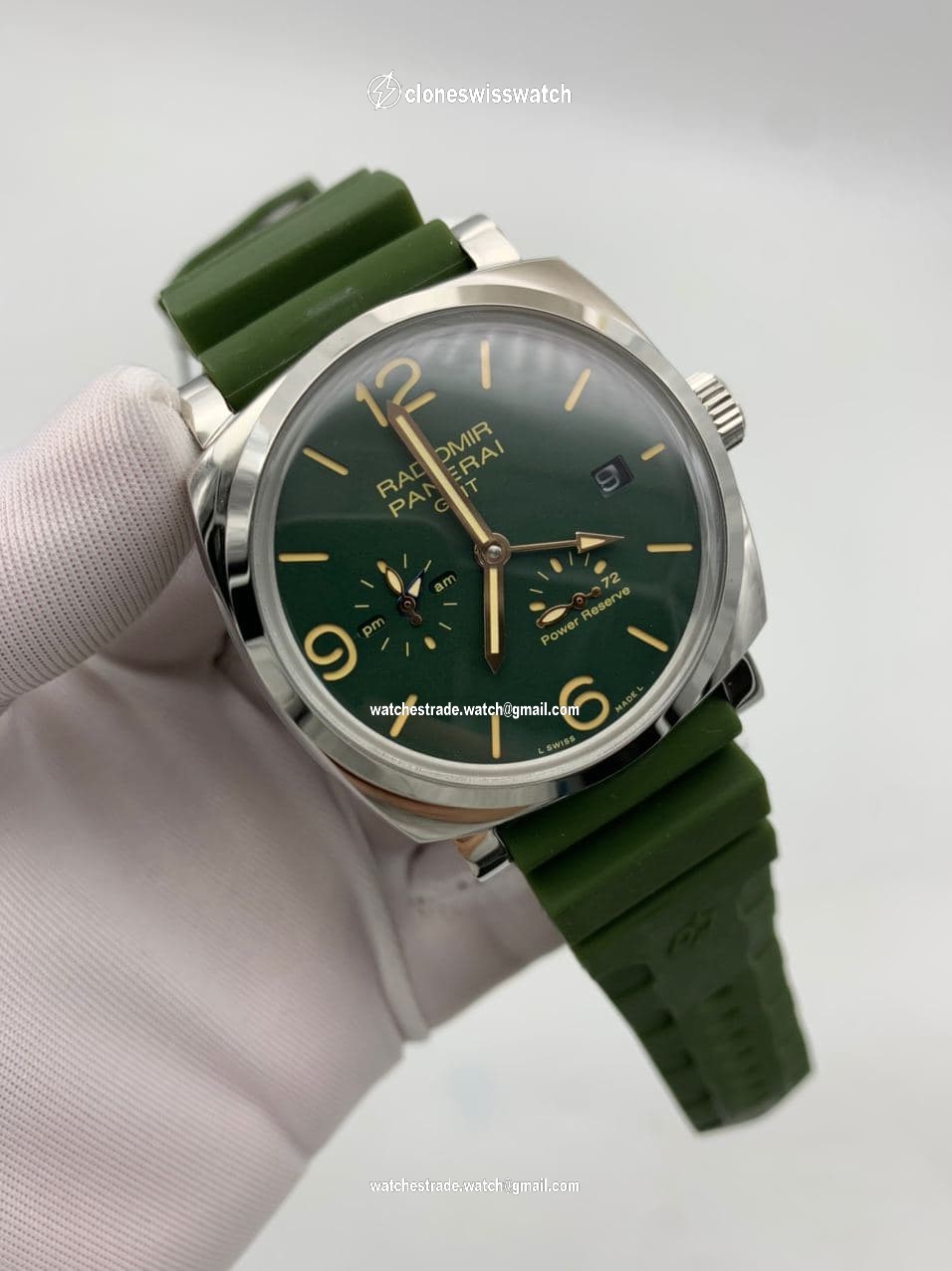 Panerai Radiomir GMT Green Dial on Green Strap Panerai Radiomir GMT Green Dial on Green Strap