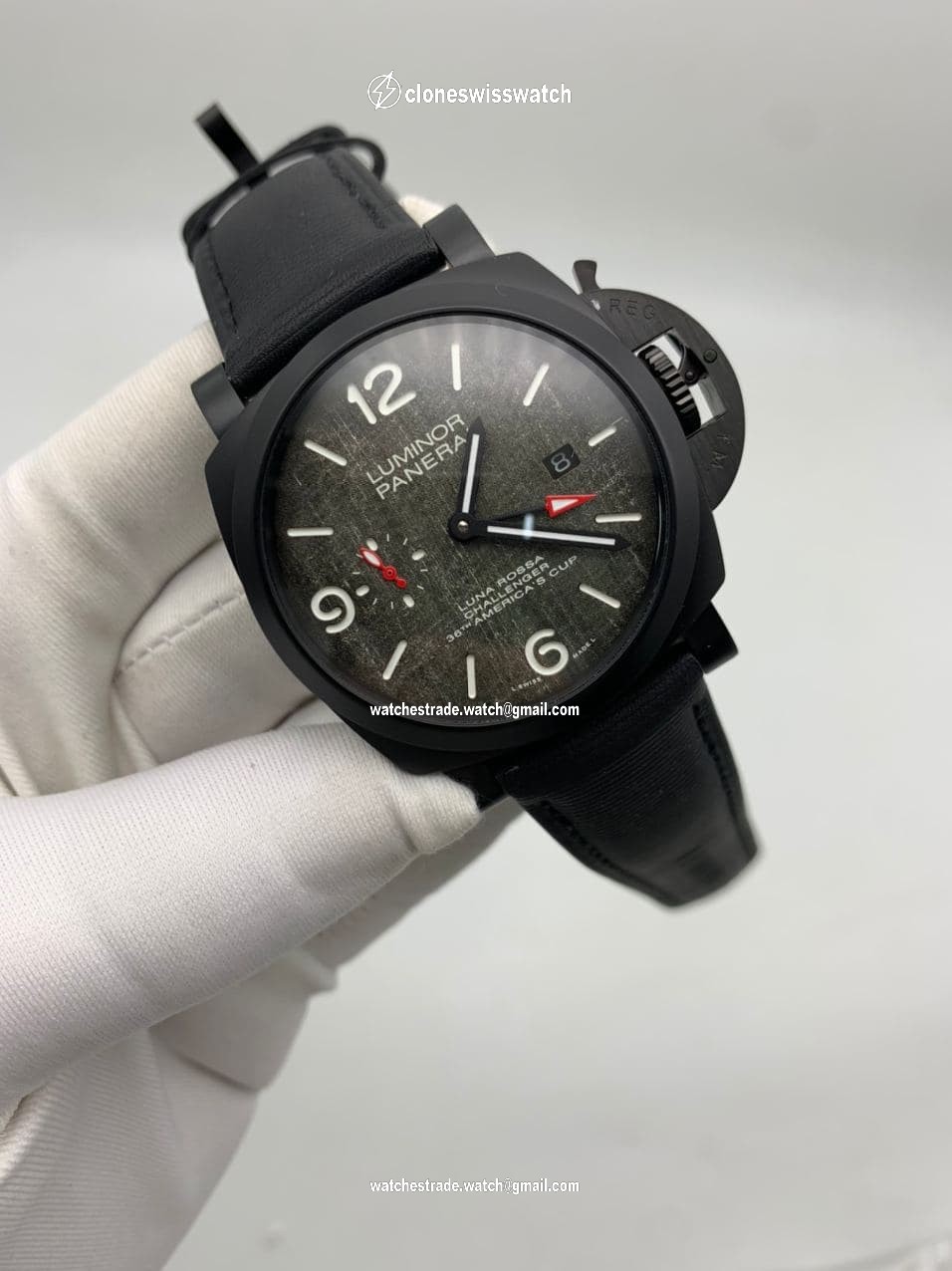 Panerai Luminor Luna Rossa on Black Rubber Strap Panerai Luminor Luna Rossa on Black Rubber Strap