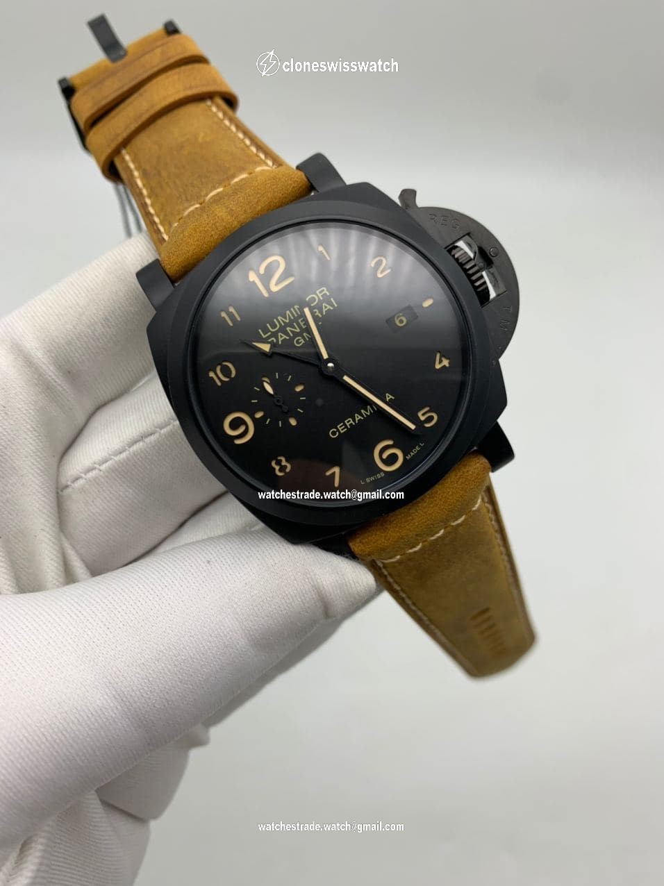 Panerai Radiomir GMT Black Dial on Brown Strap Panerai Radiomir GMT Black Dial on Brown Strap