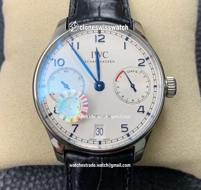 Portuguese Real PR IW500705 ZF 1:1 Best Edition White Dial Blue Markers on Brown Leather Strap A52010 Portuguese Real PR IW500705 ZF 1:1 Best Edition White Dial Blue Markers on Brown Leather Strap A52010