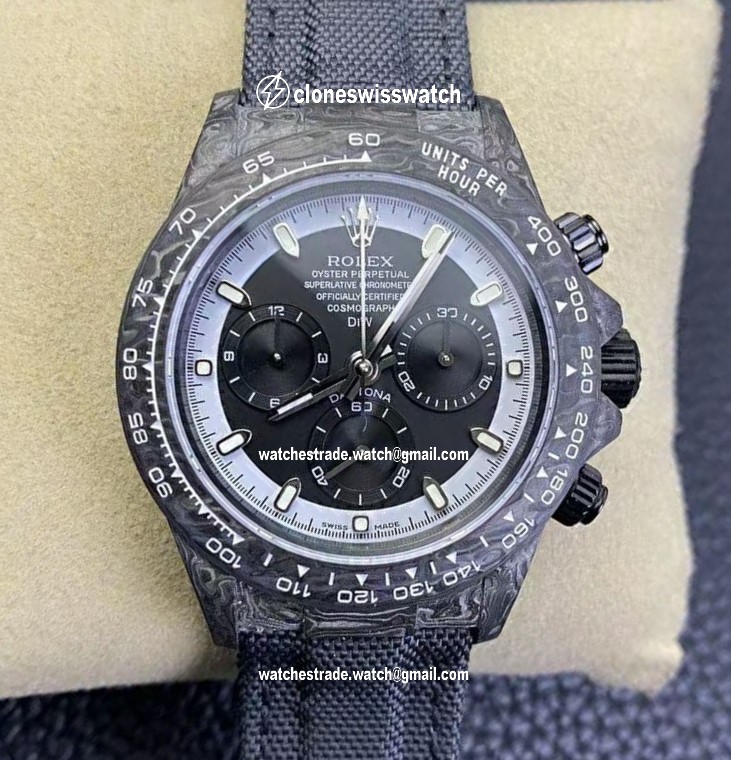 Daytona DIW Carbon OMF Best Edition Black/Black Dial on Black Leather Strap A4130 Daytona DIW Carbon OMF Best Edition Black/Black Dial on Black Leather Strap A4130
