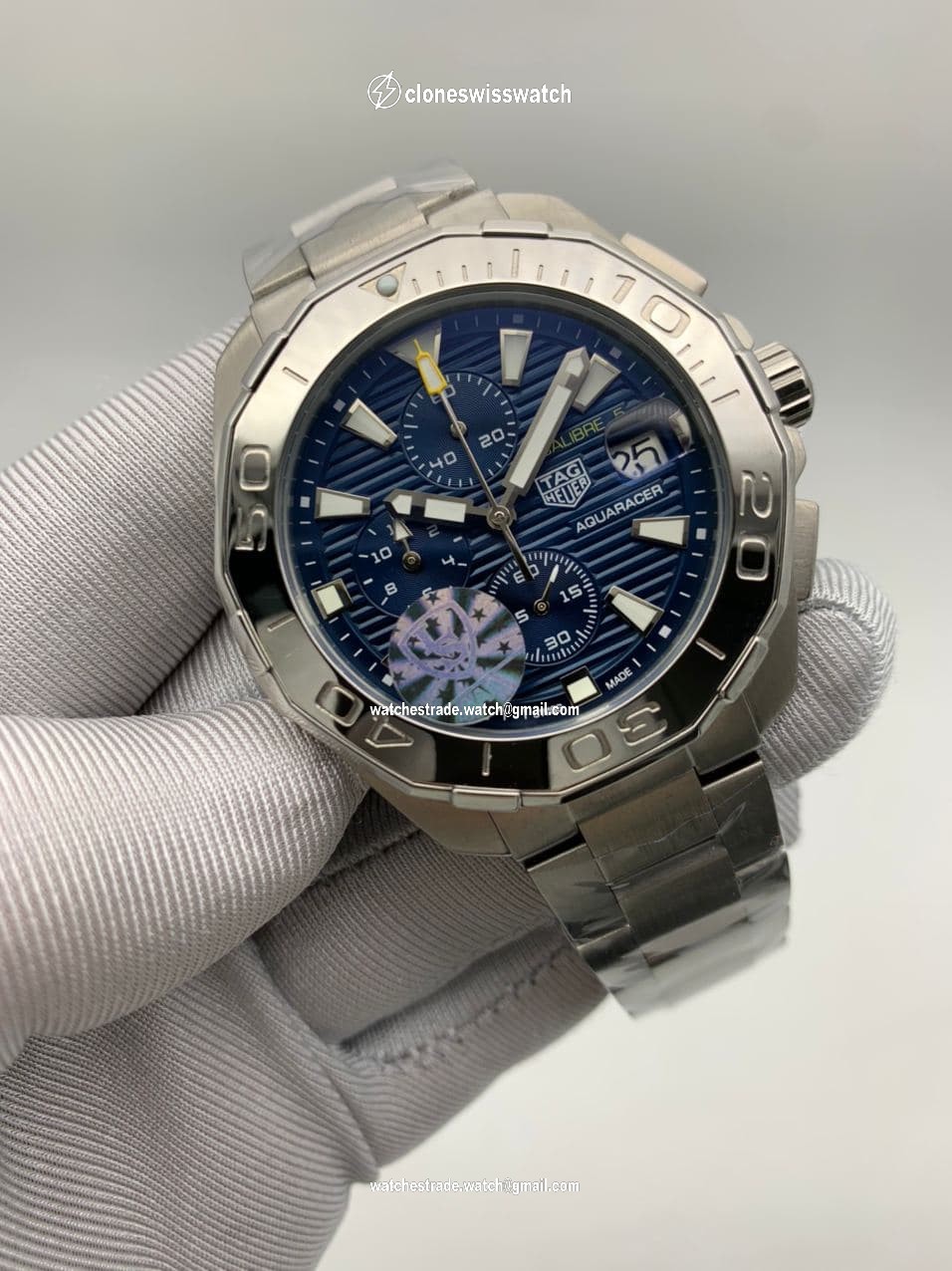 Tag Heuer Blue Dial Chrono on SS Strap Tag Heuer Blue Dial Chrono on SS Strap