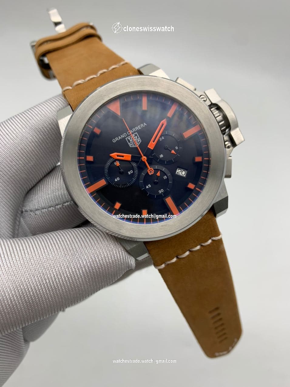 Tag Heuer Black Dial Grand Carrera Orange Tag Heuer Black Dial Grand Carrera Orange