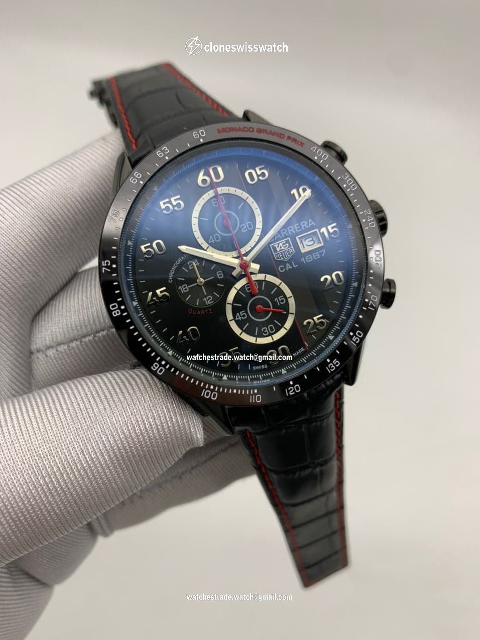 Tag Heuer Carrera Chrono Black Red Tag Heuer Carrera Chrono Black Red
