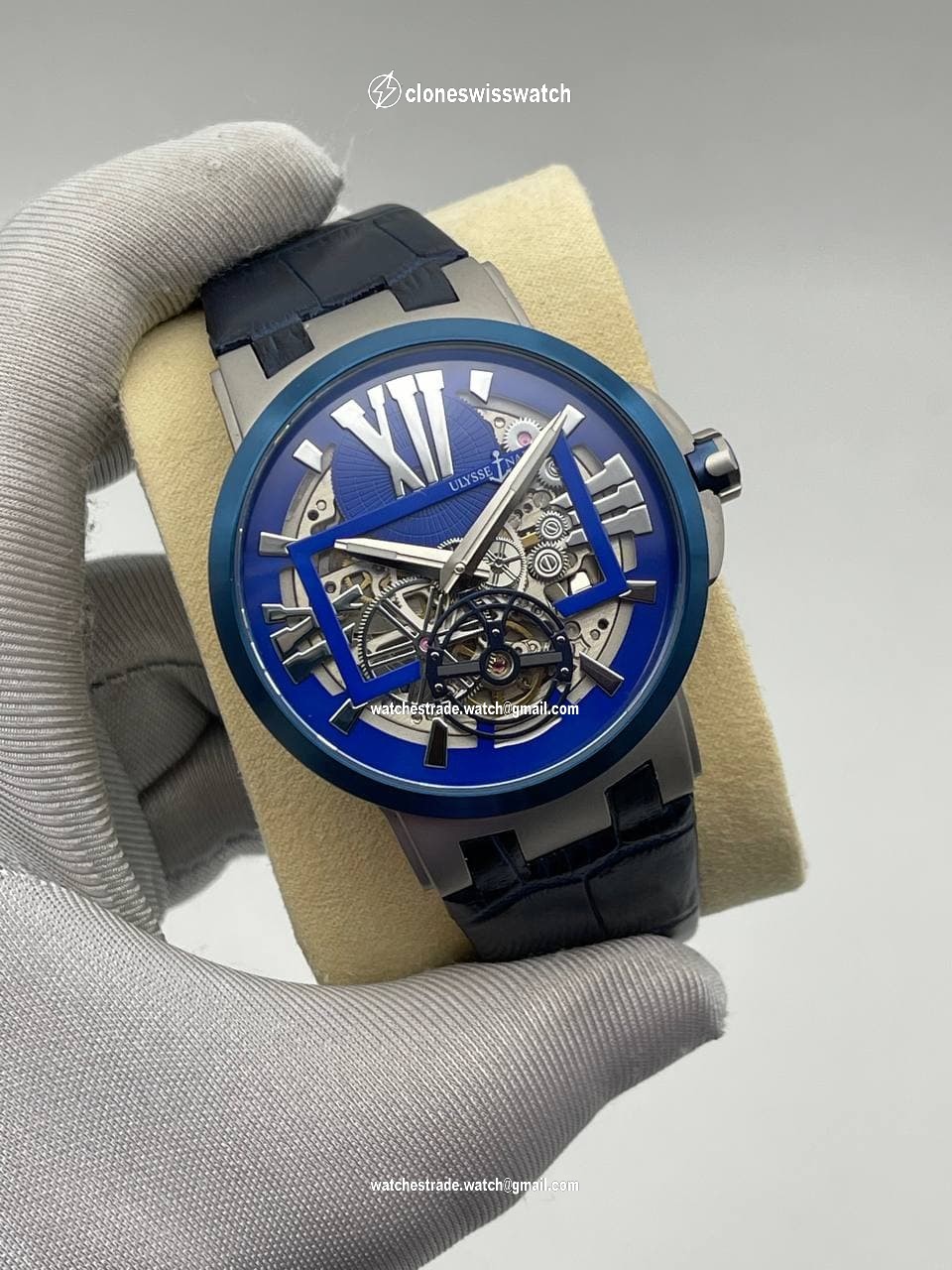Ulysse Nardin Silver Case Blue Dial Hight Version Ulysse Nardin Silver Case Blue Dial Hight Version