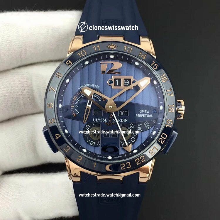 Executive El Toro YG TWA 1:1 Best Edition Blue Dial on Blue Rubber Strap Asian UN-32 Executive El Toro YG TWA 1:1 Best Edition Blue Dial on Blue Rubber Strap Asian UN-32
