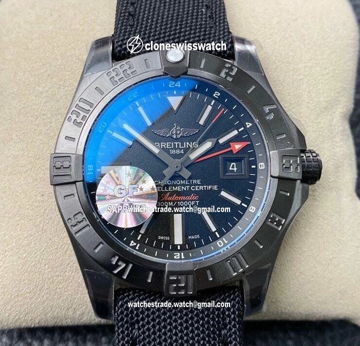 Avenger BlackBird 44mm DLC 1:1 Best Edition Titanium Case Black Dial on Black Rubber StrapV4 Avenger BlackBird 44mm DLC 1:1 Best Edition Titanium Case Black Dial on Black Rubber StrapV4