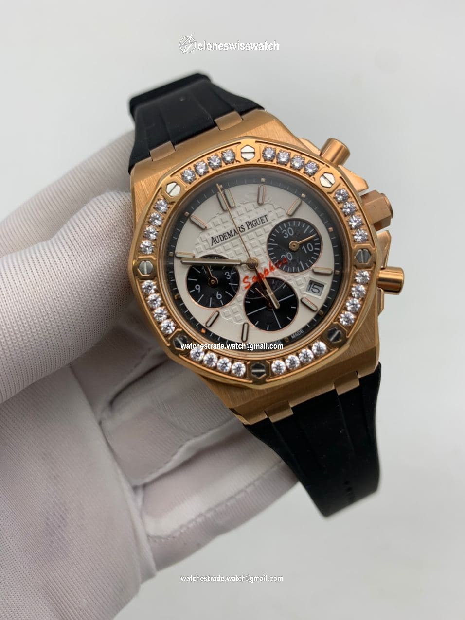 Audemars Piguet Royal Oak 38mm White Dial Rubber Strap Audemars Piguet Royal Oak 38mm White Dial Rubber Strap