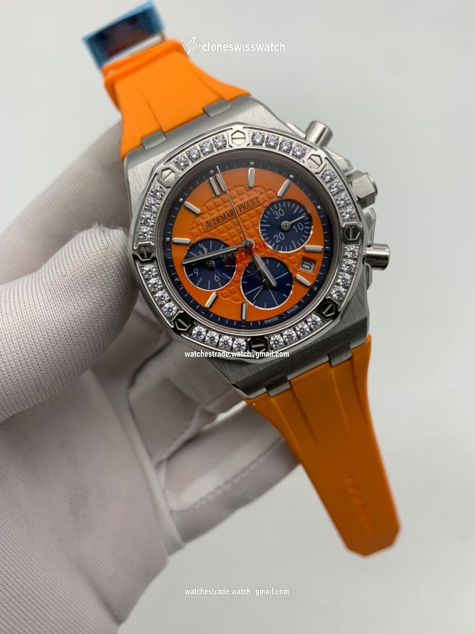Audemars Piguet Royal Oak 38mm Orange Dial Orange Rubber Strap Audemars Piguet Royal Oak 38mm Orange Dial Orange Rubber Strap