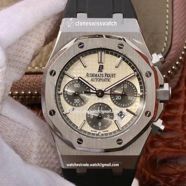 AP0608B - Royal Oak Chronograph 1:1 Best Edition 26331ST SS/RU Wht/Blk AP0608B - Royal Oak Chronograph 1:1 Best Edition 26331ST SS/RU Wht/Blk