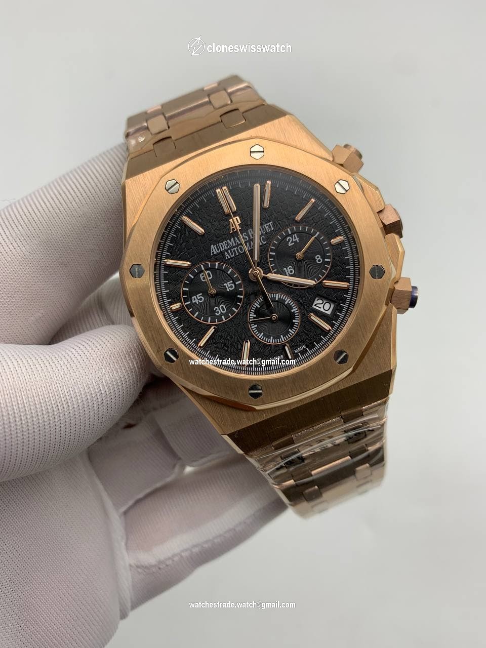 Audemars Piguet Black Dial Chrono High Version Gold Audemars Piguet Black Dial Chrono High Version Gold