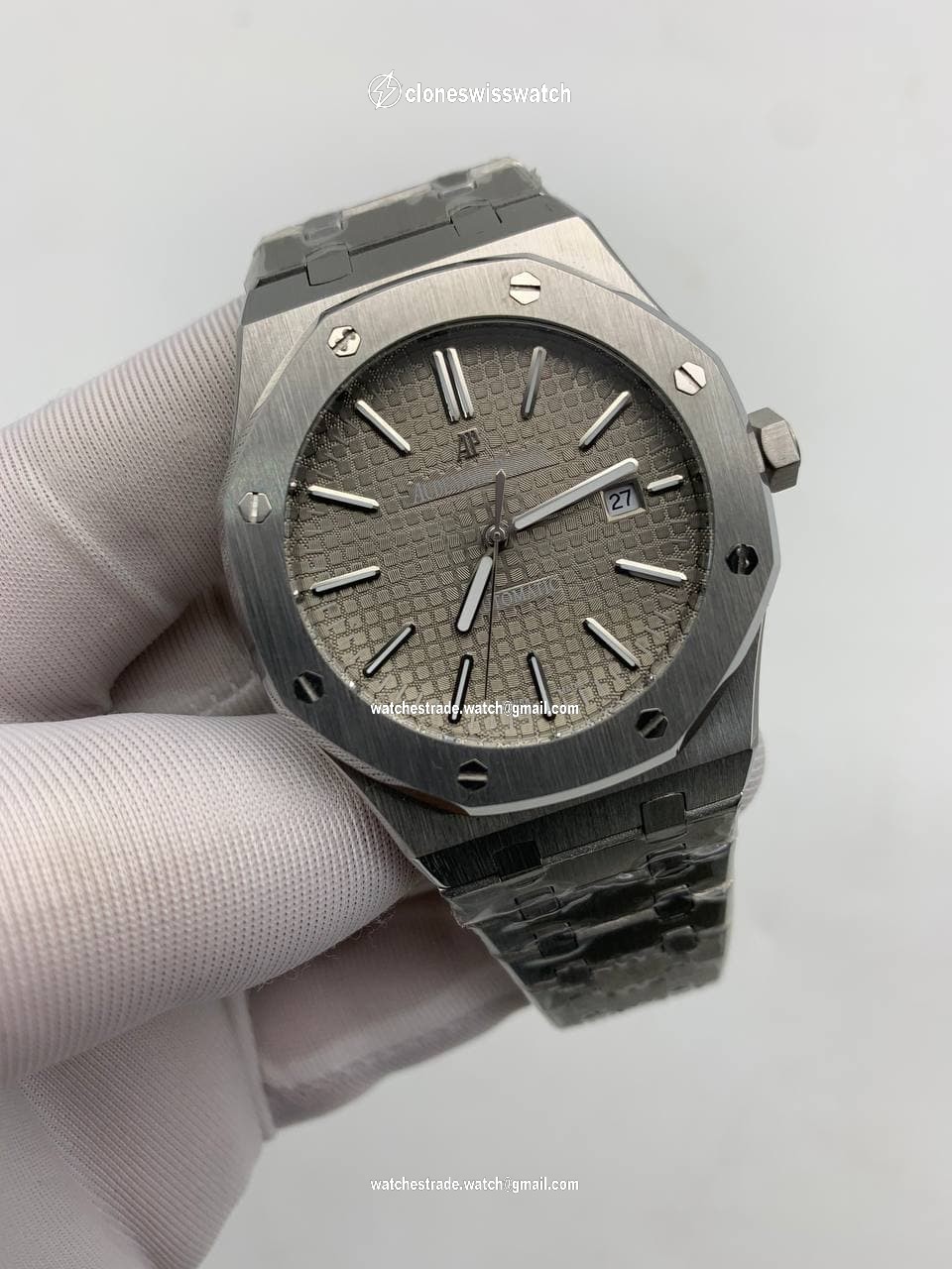 Audemars Piguet Royal Aok Grey Dial Skeleton High Version on SS Strap Audemars Piguet Royal Aok Grey Dial Skeleton High Version on SS Strap