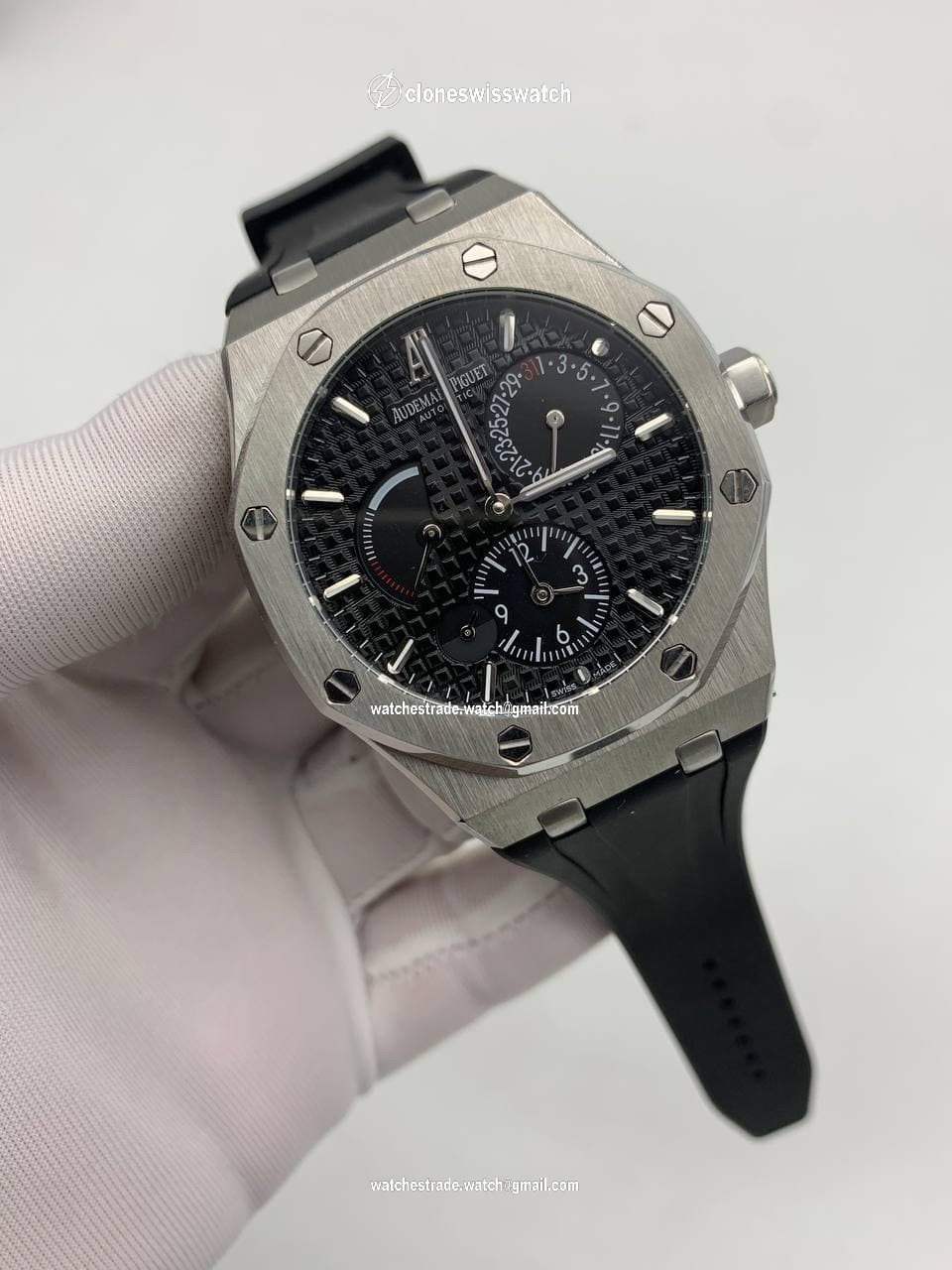 Audemars Piguet Black Dial High Version Rubber Strap Audemars Piguet Black Dial High Version Rubber Strap
