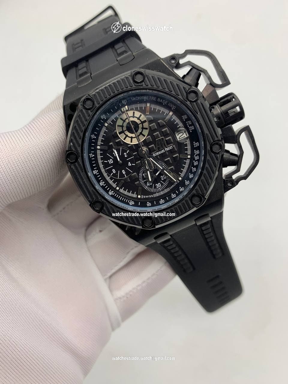 Audemars Piguet Black Dial High Version Rubber Strap Audemars Piguet Black Dial High Version Rubber Strap