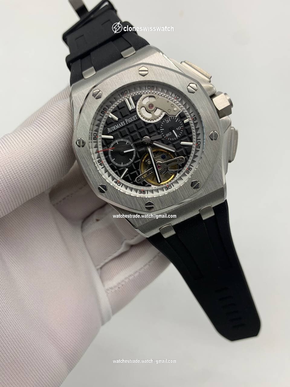 Audemars Piguet Black Dial High Version Rubber Strap Audemars Piguet Black Dial High Version Rubber Strap
