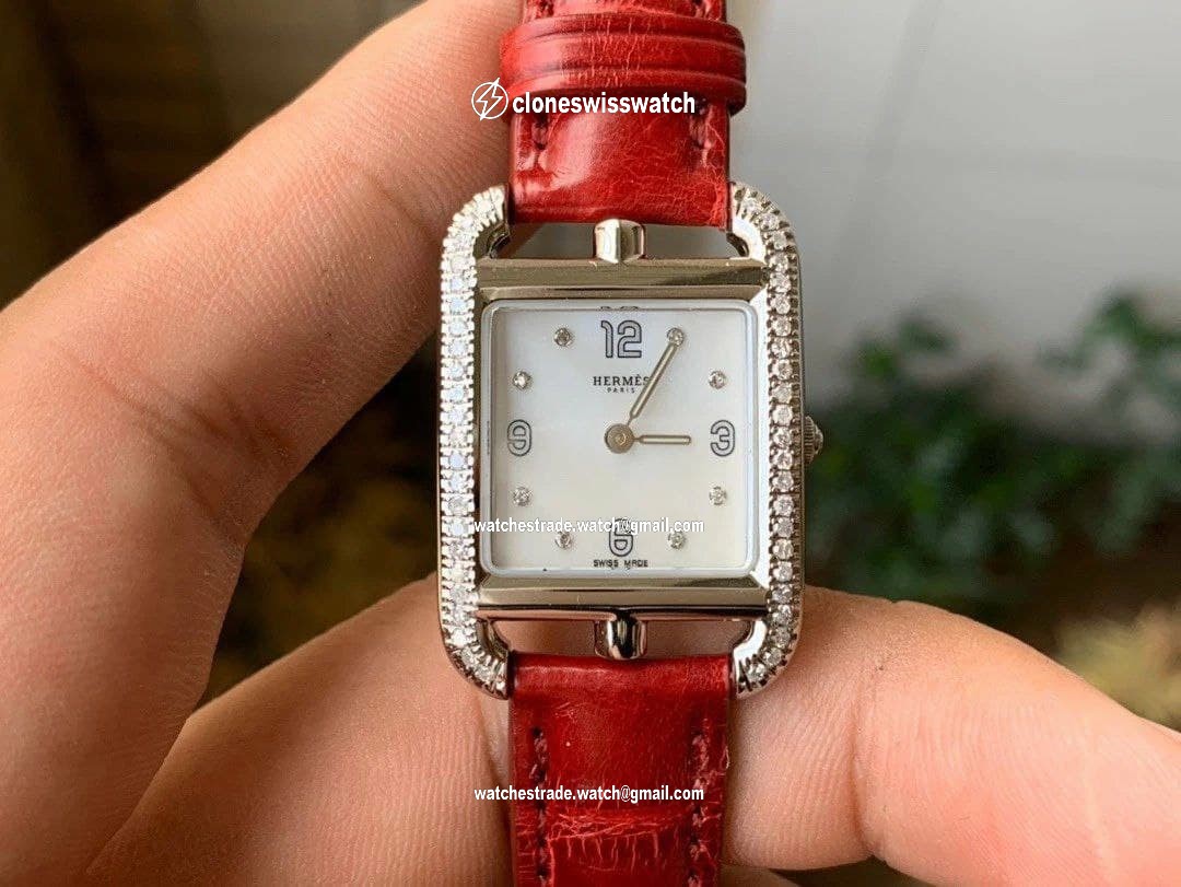 Hermes Cape Cod Ladies RG/LE MOP White Swiss Quartz Hermes Cape Cod Ladies RG/LE MOP White Swiss Quartz