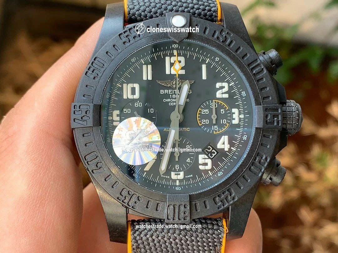 Avenger Hurricane 45mm Chrono GF 1:1 Best Edition Black Dial on Black Nylon Strap Avenger Hurricane 45mm Chrono GF 1:1 Best Edition Black Dial on Black Nylon Strap