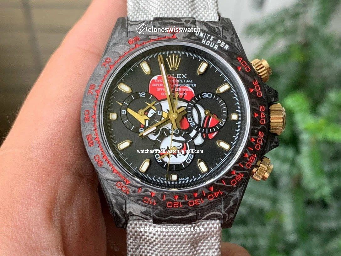 Rolex Daytona DIW Carbon Black Red FC/NY 1:1 Best Edition Version Rolex Daytona DIW Carbon Black Red FC/NY 1:1 Best Edition Version