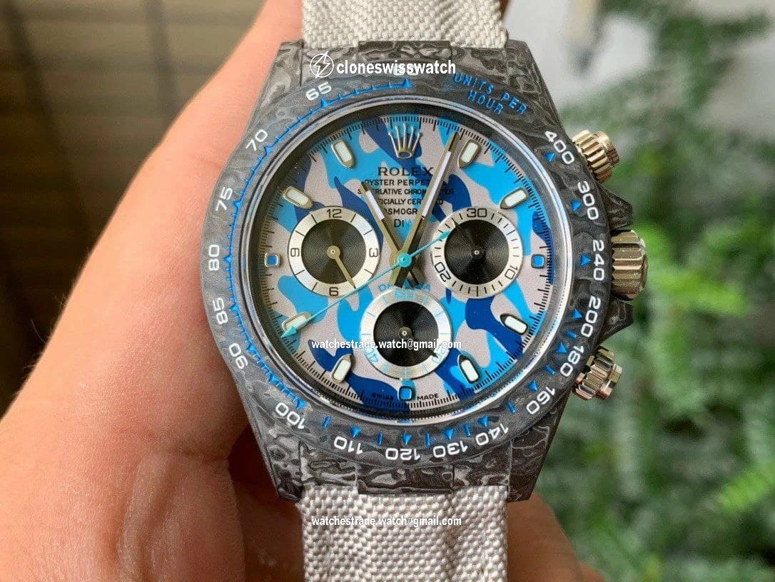 Rolex Daytona DIW Carbon Blue FC/NY Blue Grey 1:1 Best Edition Version Rolex Daytona DIW Carbon Blue FC/NY Blue Grey 1:1 Best Edition Version