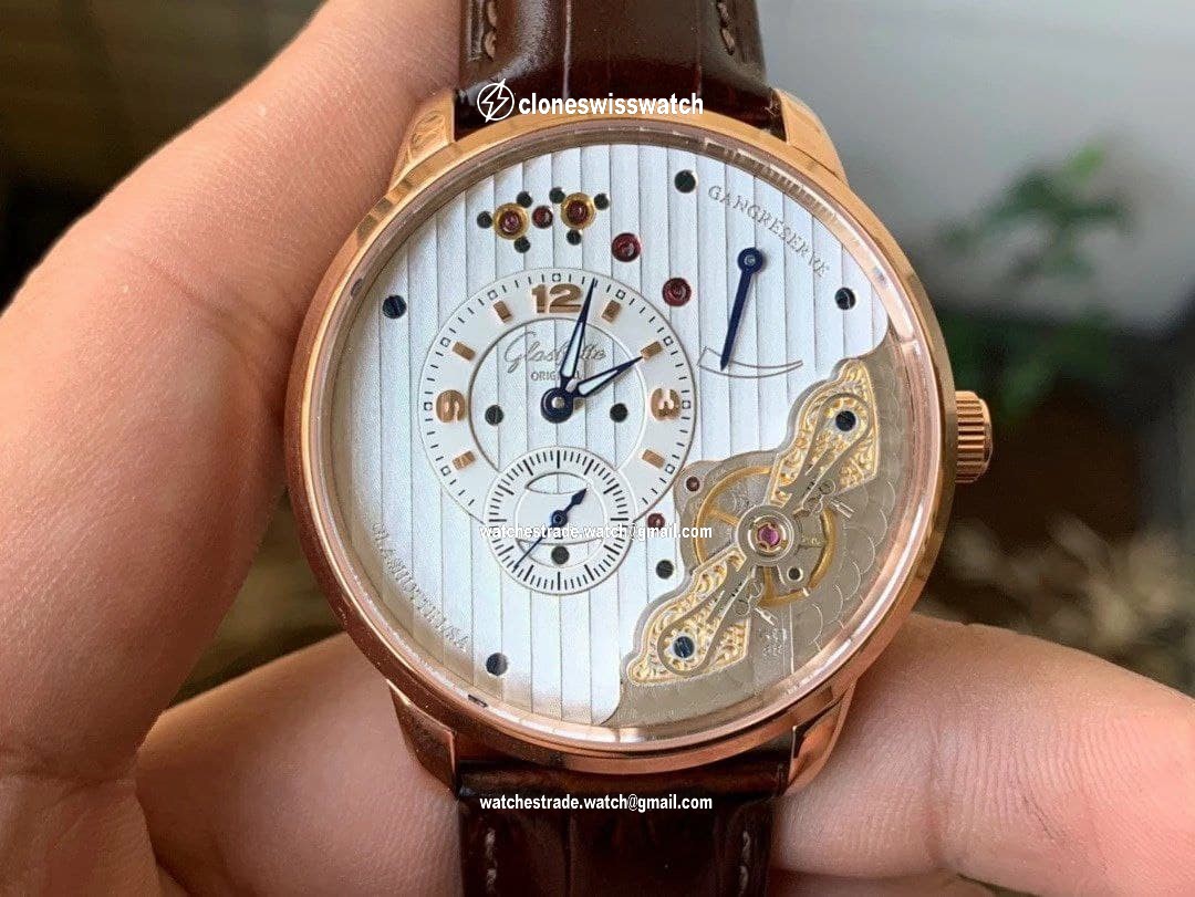 PanoInverse 42mm RG TZF Best Edition Silver/White Dial on Brown Leather Strap A23J PanoInverse 42mm RG TZF Best Edition Silver/White Dial on Brown Leather Strap A23J