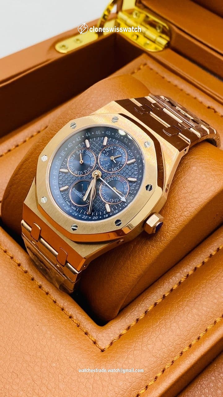 Audemars Piguet Blue Dial Perpetual Calendar High Version Gold back Audemars Piguet Blue Dial Perpetual Calendar High Version Gold back