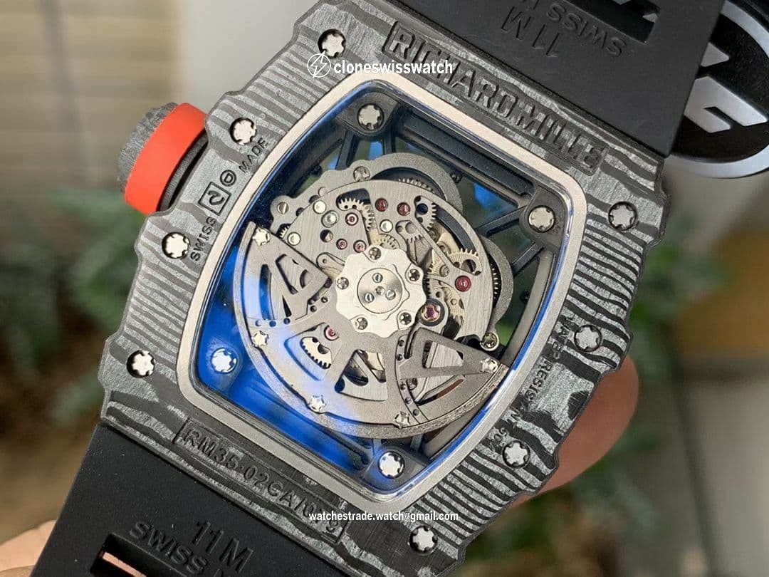 RM035-02 Real NTPT ZF 1:1 Best Edition Skeleton Dial on Black Rubber Strap V3 back RM035-02 Real NTPT ZF 1:1 Best Edition Skeleton Dial on Black Rubber Strap V3 back