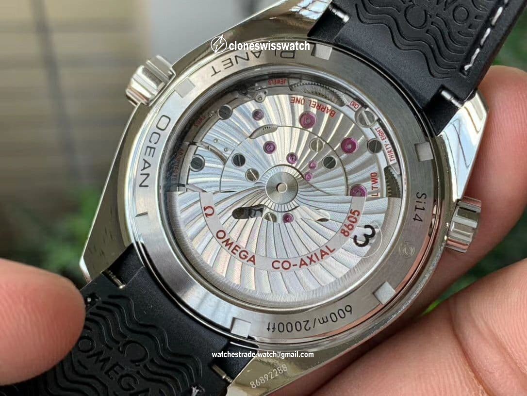 Planet Ocean 600M Co-Axial GMT 43.5mm VSF 1:1 Best Edition Black Dial Black Ceramic Bezel on Black Rubber Strap A8605 Super Clone back Planet Ocean 600M Co-Axial GMT 43.5mm VSF 1:1 Best Edition Black Dial Black Ceramic Bezel on Black Rubber Strap A8605 Super Clone back
