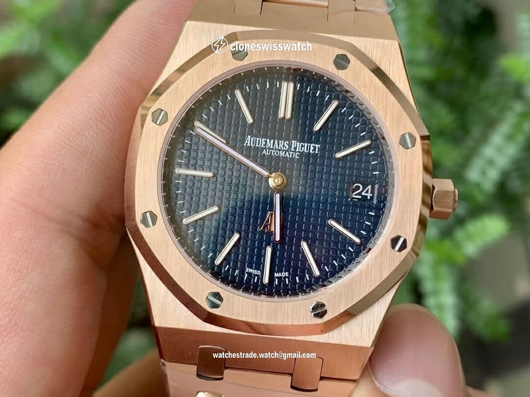 AP0637 - Royal Oak Jumbo 15202OR RG/RG Blue KZF A2121 back AP0637 - Royal Oak Jumbo 15202OR RG/RG Blue KZF A2121 back