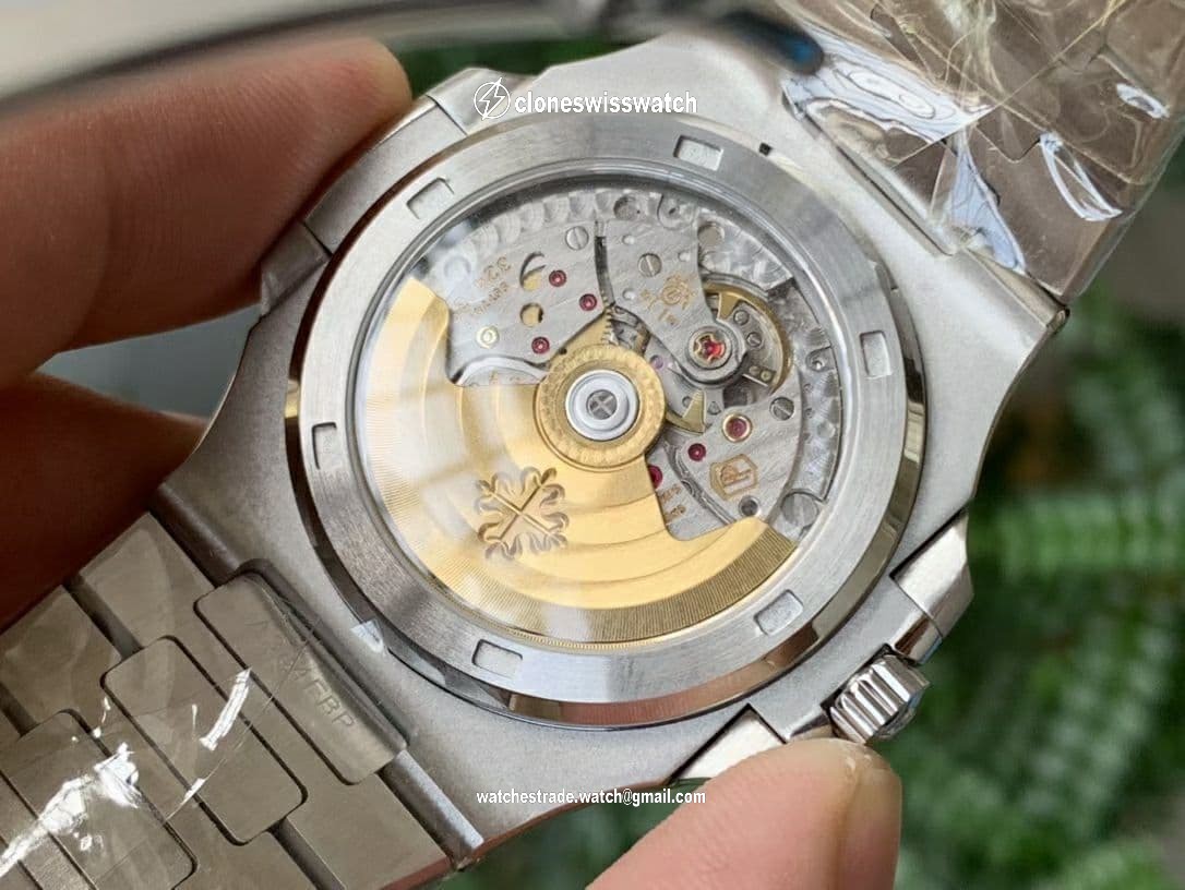 Nautilus 5711/1A PPF 1:1 Best Edition Grey Textured Dial on SS Bracelet 324CS V4 back Nautilus 5711/1A PPF 1:1 Best Edition Grey Textured Dial on SS Bracelet 324CS V4 back