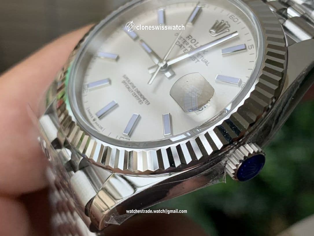 New DateJust 41 126334 ARF 1:1 Best Edition 904L Steel White Dial on Jubilee Bracelet A2824 back New DateJust 41 126334 ARF 1:1 Best Edition 904L Steel White Dial on Jubilee Bracelet A2824 back
