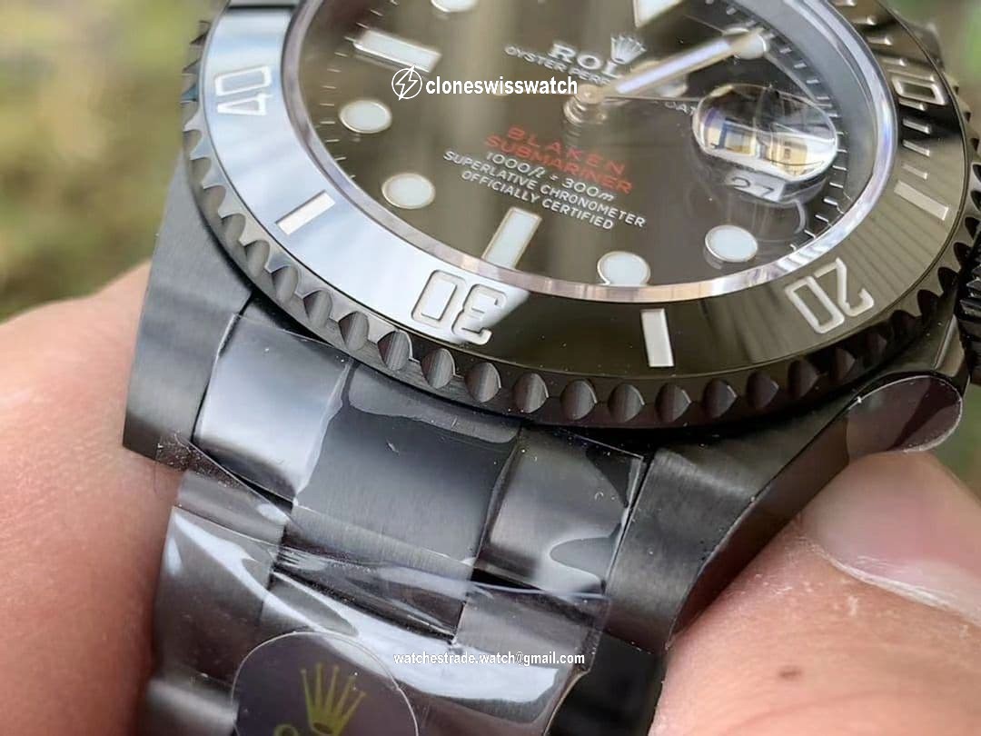 ROLSUB0321 - Blaken Submariner Date Black PVD/SS V6F A2824 back ROLSUB0321 - Blaken Submariner Date Black PVD/SS V6F A2824 back