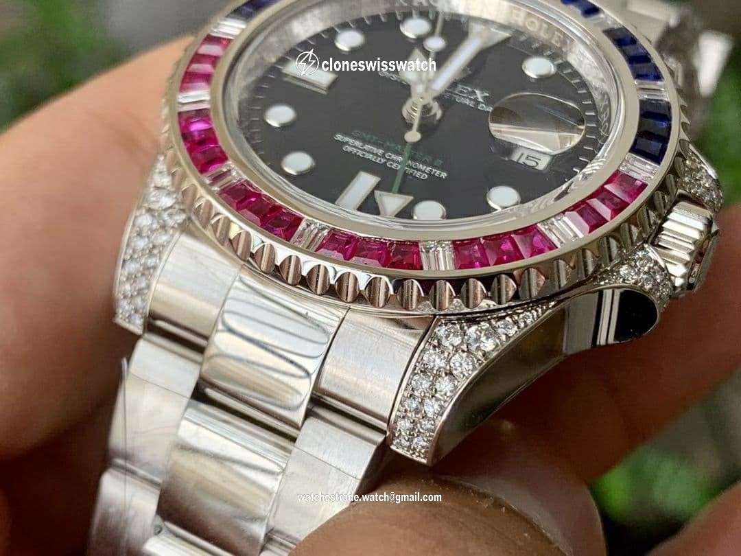 GMT-Master II 116710 Pepsi Diamonds 904L Steel GMF 1:1 Best Edition SA3186 CHS back GMT-Master II 116710 Pepsi Diamonds 904L Steel GMF 1:1 Best Edition SA3186 CHS back