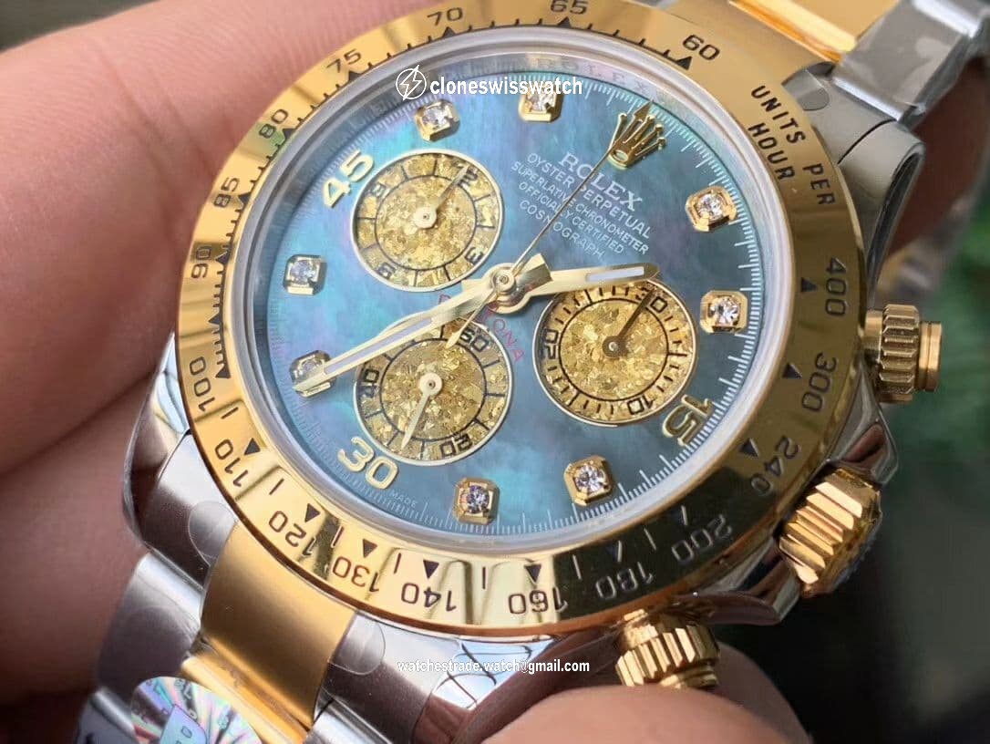 Daytona 116503 SS/YG JHF Best Edition Blue MOP Dial on SS/YG Bracelet A4130 back Daytona 116503 SS/YG JHF Best Edition Blue MOP Dial on SS/YG Bracelet A4130 back