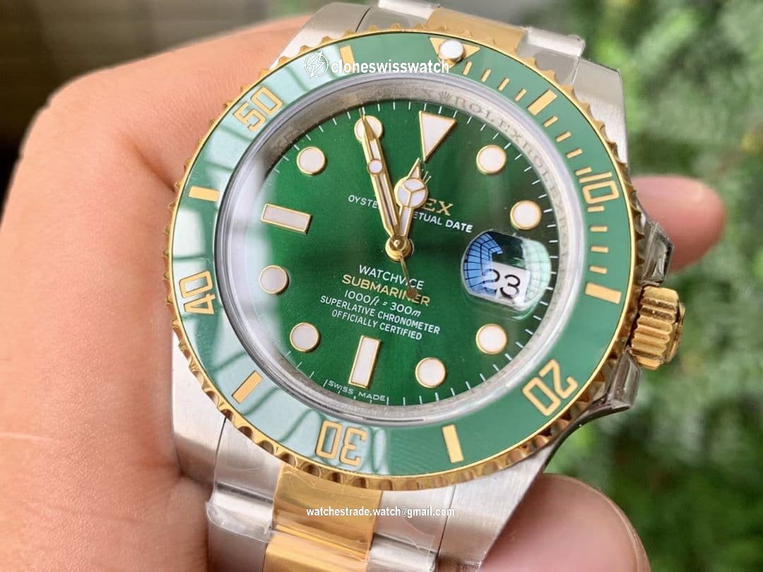 Submariner 116613 LV VRF Best Edition YG Wrapped Bezel Green Dial on SS/YG Bracelet A2836 MAX Version back Submariner 116613 LV VRF Best Edition YG Wrapped Bezel Green Dial on SS/YG Bracelet A2836 MAX Version back