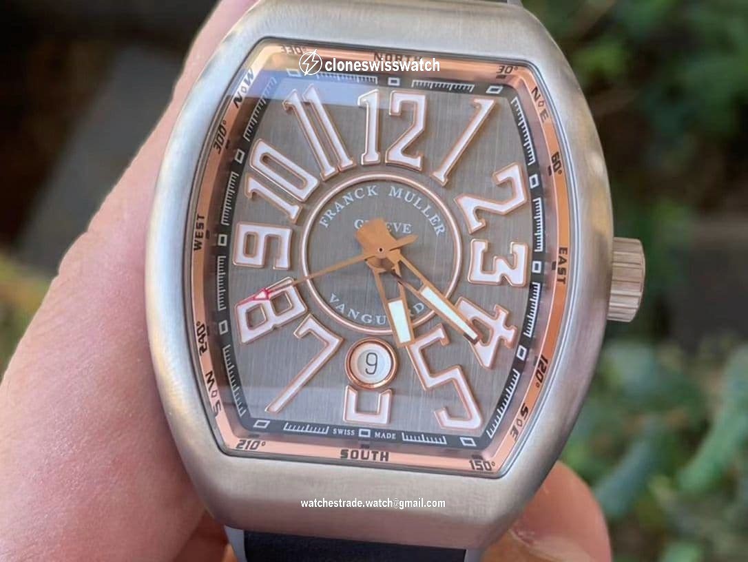 Vanguard V45 Titanium ZF 1:1 Best Edition Gray Dial on Broiwn Rubber Strap MIYOTA 9015 back Vanguard V45 Titanium ZF 1:1 Best Edition Gray Dial on Broiwn Rubber Strap MIYOTA 9015 back