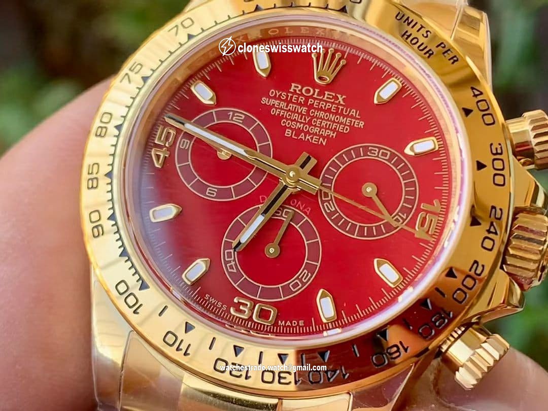Rolex Daytona 116508LN YG/YG Red 904L Noob V4 A4130 back Rolex Daytona 116508LN YG/YG Red 904L Noob V4 A4130 back