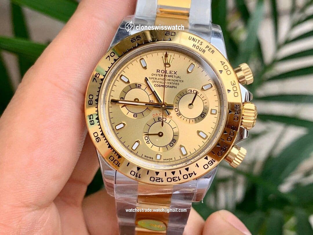 Rolex Daytona 116503 Two Tone Noob V4 1:1 Best Edition back Rolex Daytona 116503 Two Tone Noob V4 1:1 Best Edition back
