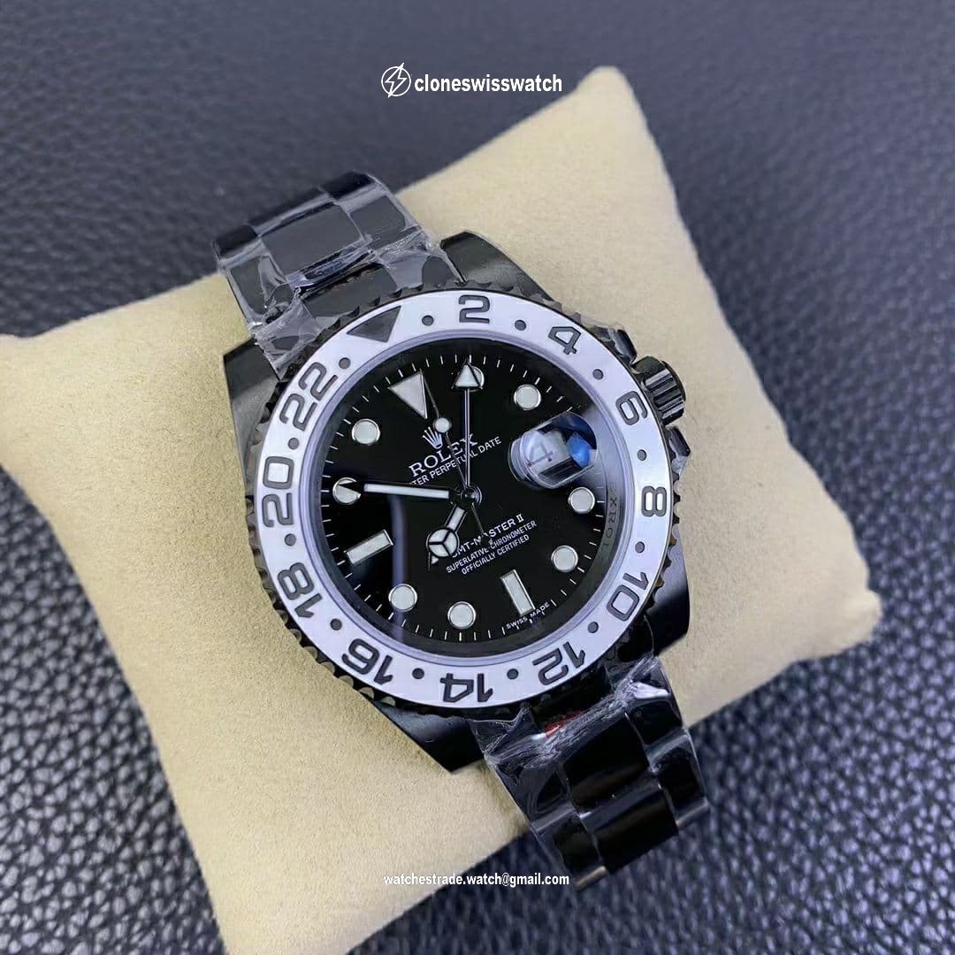 GMT-Master II Oreo PVD White Ceramic Bezel VRF 1:1 Best Edition Black Dial SA3186 CHS V2 back GMT-Master II Oreo PVD White Ceramic Bezel VRF 1:1 Best Edition Black Dial SA3186 CHS V2 back