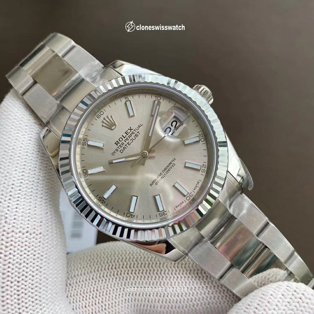 DateJust 41 126334 904L SS VSF 1:1 Best Edition Silver Dial on Oyster Bracelet VS3235 back DateJust 41 126334 904L SS VSF 1:1 Best Edition Silver Dial on Oyster Bracelet VS3235 back