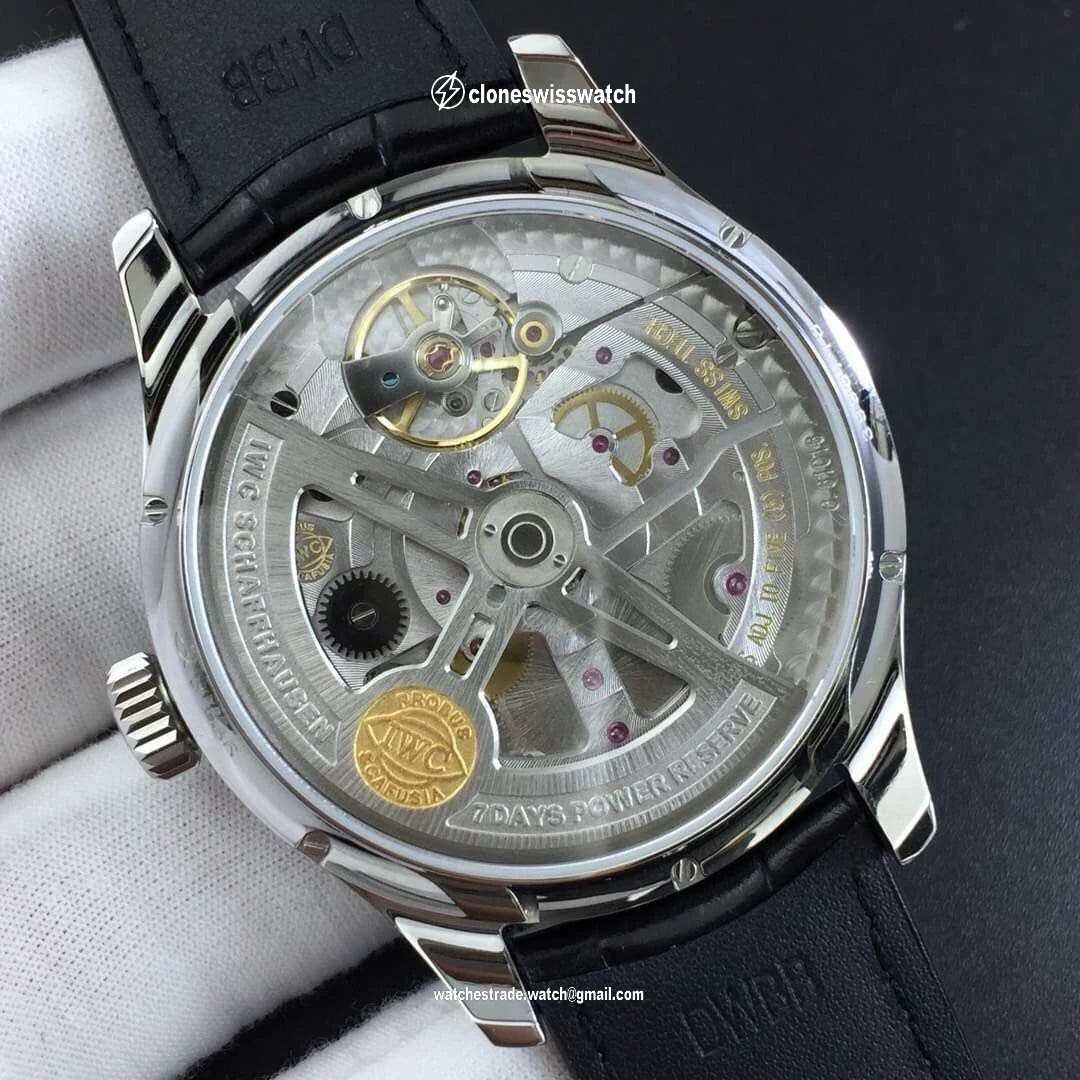 IWC Portugieser Annual Cal IW503502 SS/LE Green ZF A52850 back IWC Portugieser Annual Cal IW503502 SS/LE Green ZF A52850 back