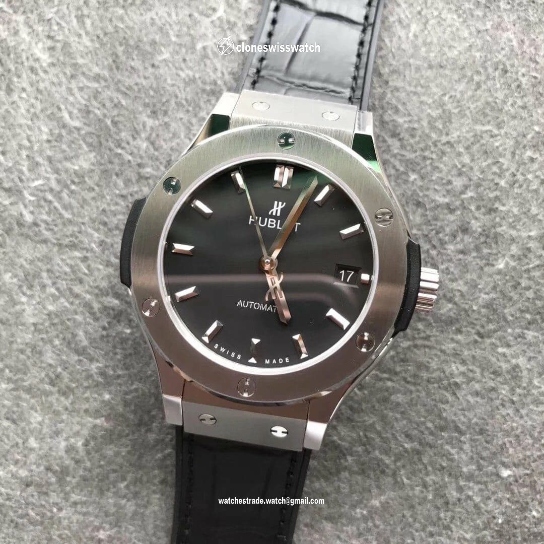 Classic Fusion 38mm Titanium JJF 1:1 Best Edition Black Dial on Black Gummy Strap A2892 V2 back Classic Fusion 38mm Titanium JJF 1:1 Best Edition Black Dial on Black Gummy Strap A2892 V2 back