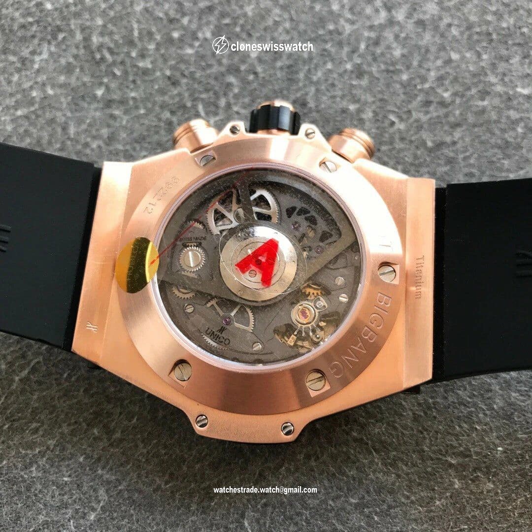 Big Bang Unico 45.5mm SS Ceramic Bezel Skeletonal Dial on Black Rubber Strap HUB1220 back Big Bang Unico 45.5mm SS Ceramic Bezel Skeletonal Dial on Black Rubber Strap HUB1220 back