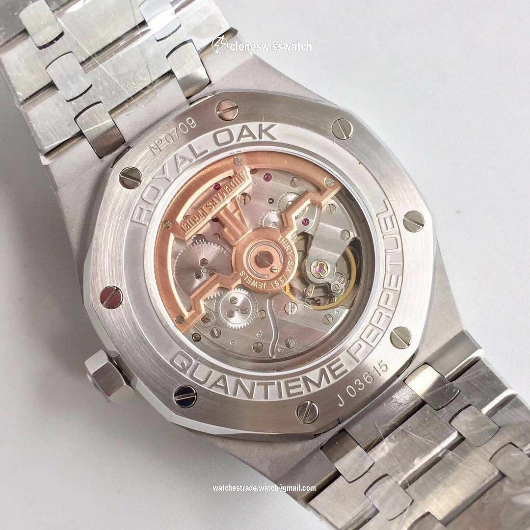 Royal Oak Perpetual Calendar 26574 SS/SS Blue JF A5134 back Royal Oak Perpetual Calendar 26574 SS/SS Blue JF A5134 back