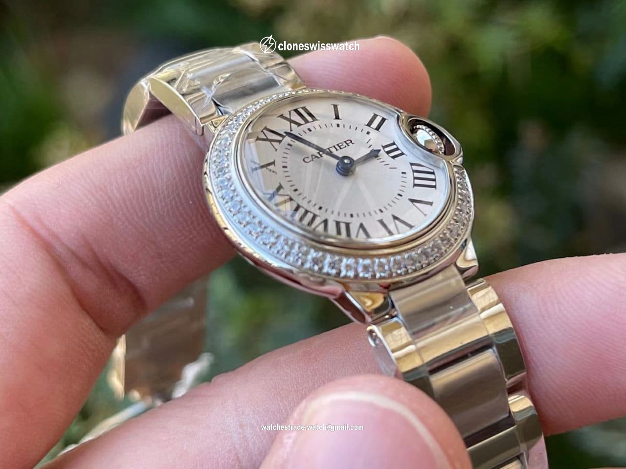 CAR0499 - Balon Bleu Ladies 28mm SS/SS Wht V6F V7 Swiss Qtz Diamond back CAR0499 - Balon Bleu Ladies 28mm SS/SS Wht V6F V7 Swiss Qtz Diamond back